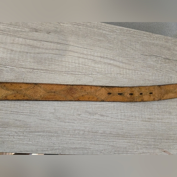 Vintage Belt USA Brown Men's Size 36 No buckle Unsure Of Brand - Picture 4 of 8